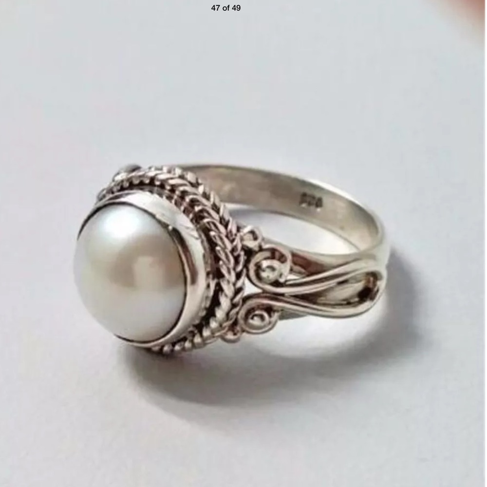 New Beautiful sterling silver moon stone  ring